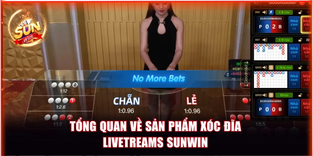 Tổng quan về sản phẩm Xóc Đĩa Livestream Sunwin