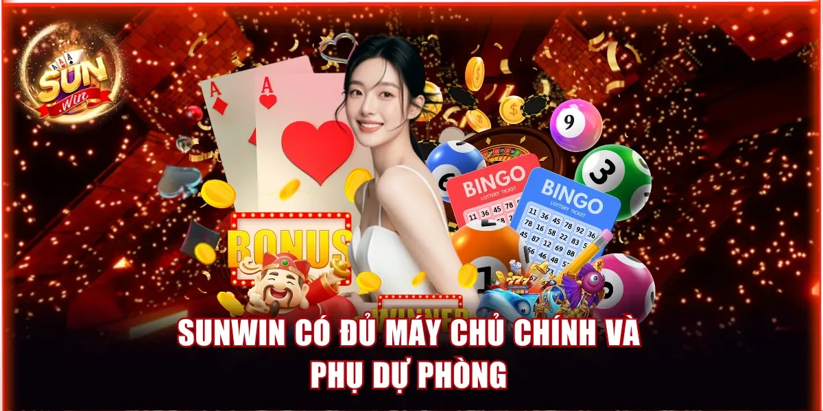 Sunwin có đủ máy chủ chính và phụ dự phòng